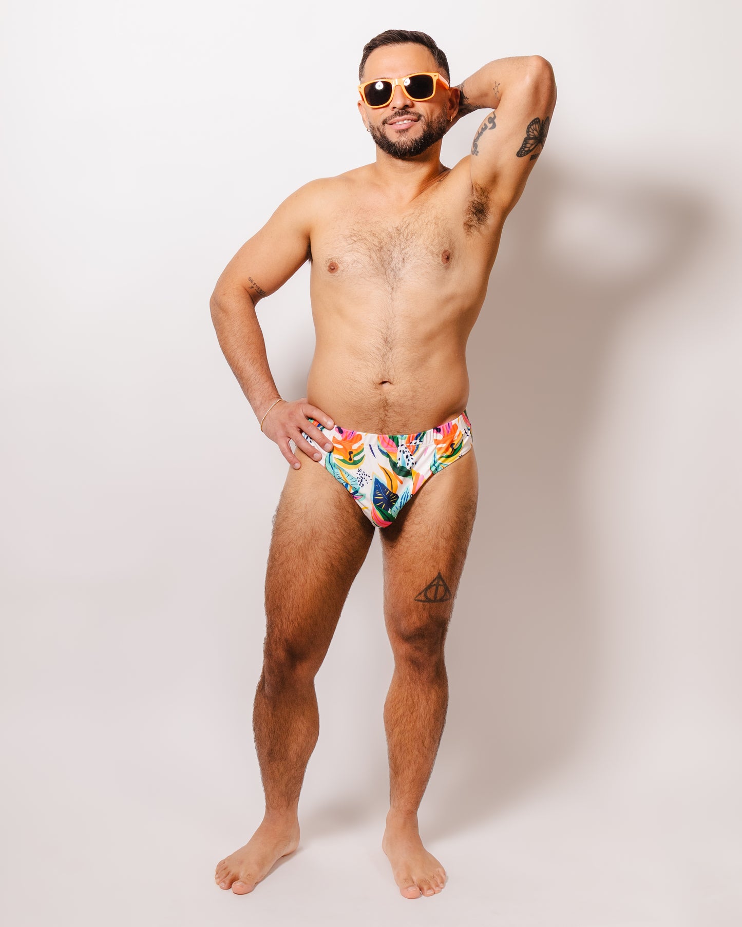 Men's Swim Bikini Brief - Flora Fantasy